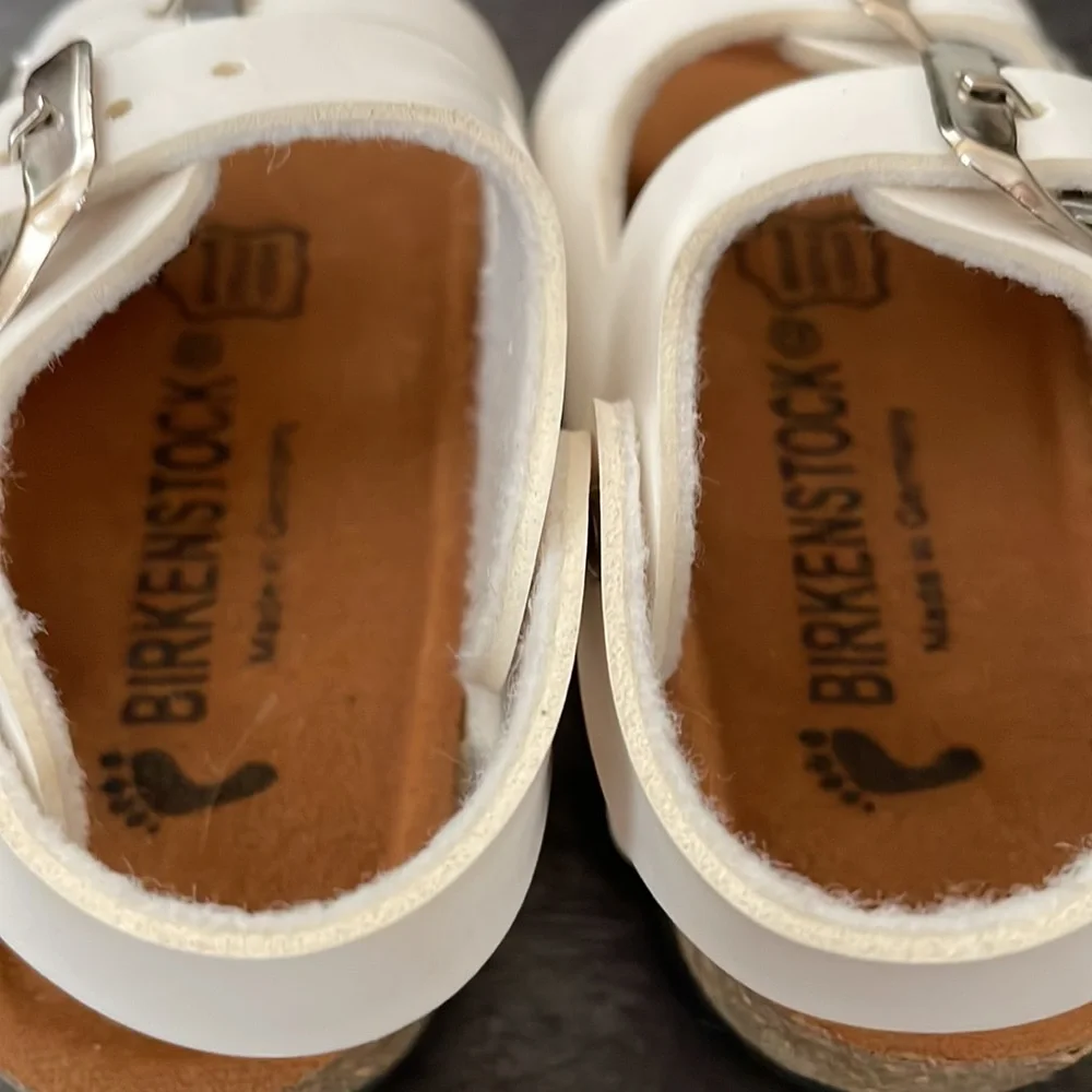 Birkenstock White Kids Double Buckle Sandals